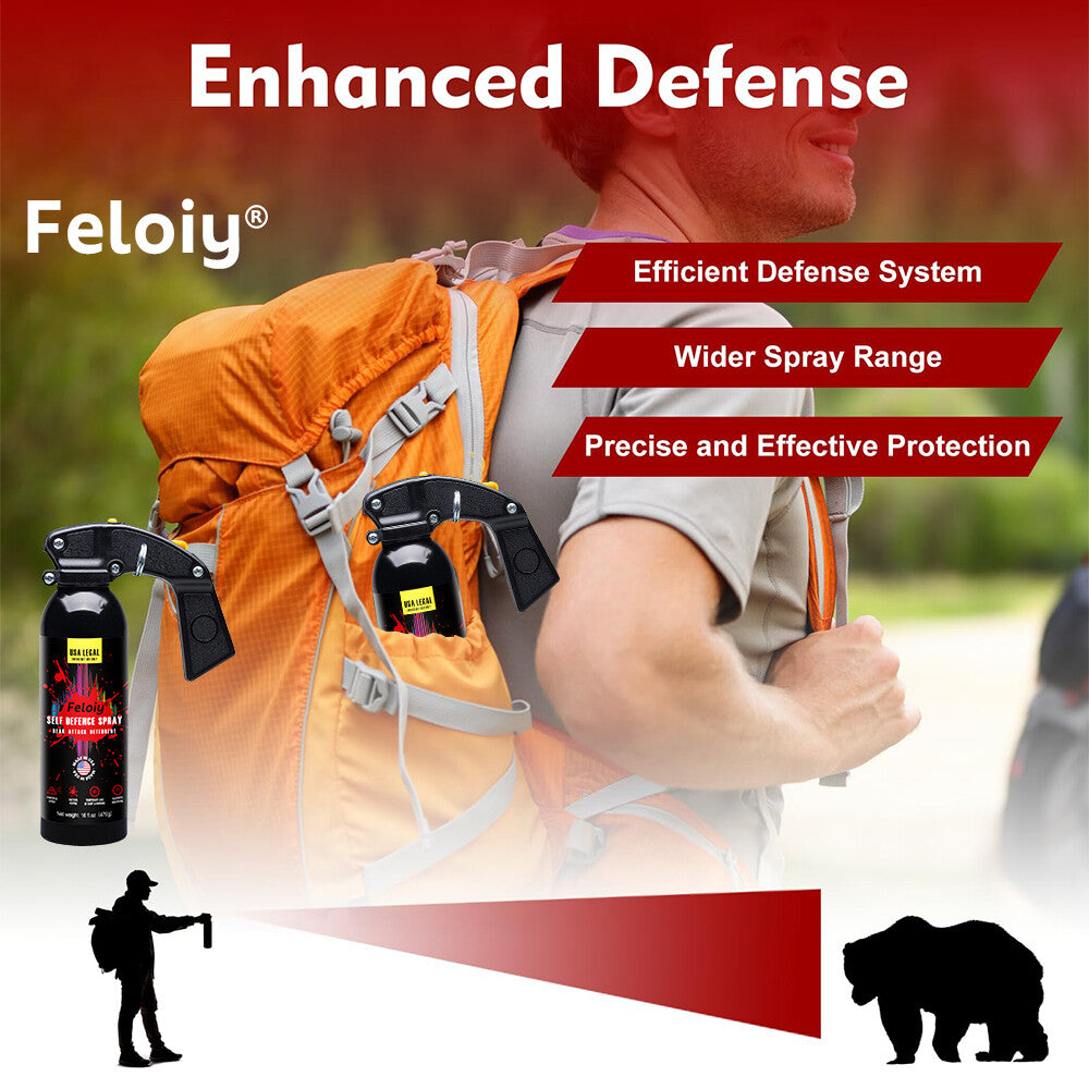 Self Defense Bear Spray 16oz - Deterrent for Bear Attacks, Humane and Environmentally Safe