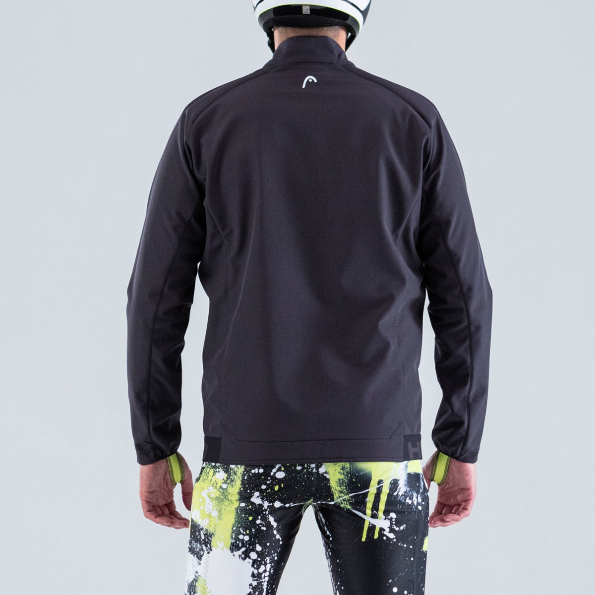 Men's Softshell Race Jacket with Padded Shoulders and World Cup Design