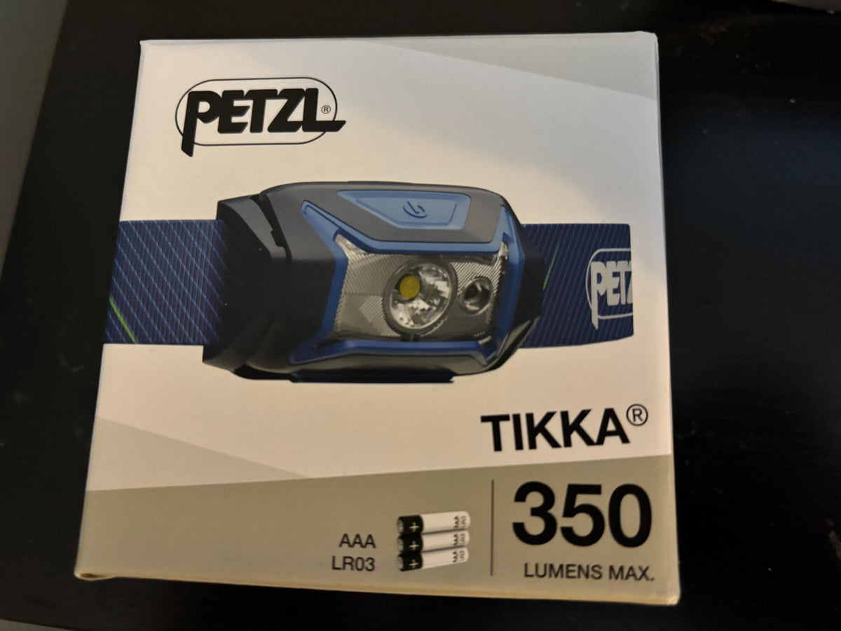Petzl Tikka 350 LED Headlamp - Lightweight Waterproof Camping Light Blue