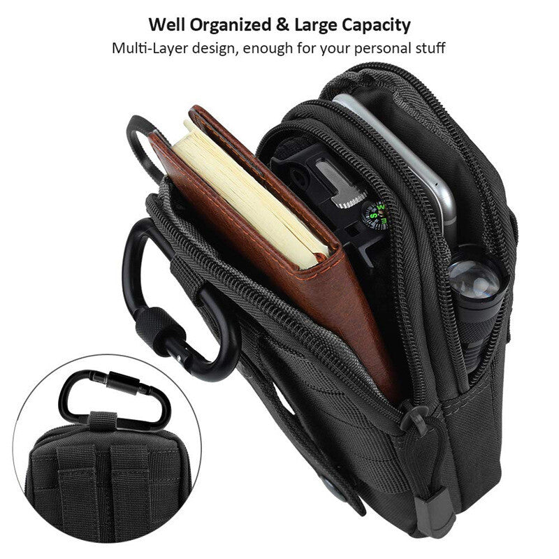 Tactical Molle Waist Pack Bag for Outdoor, Hiking & Military Use
