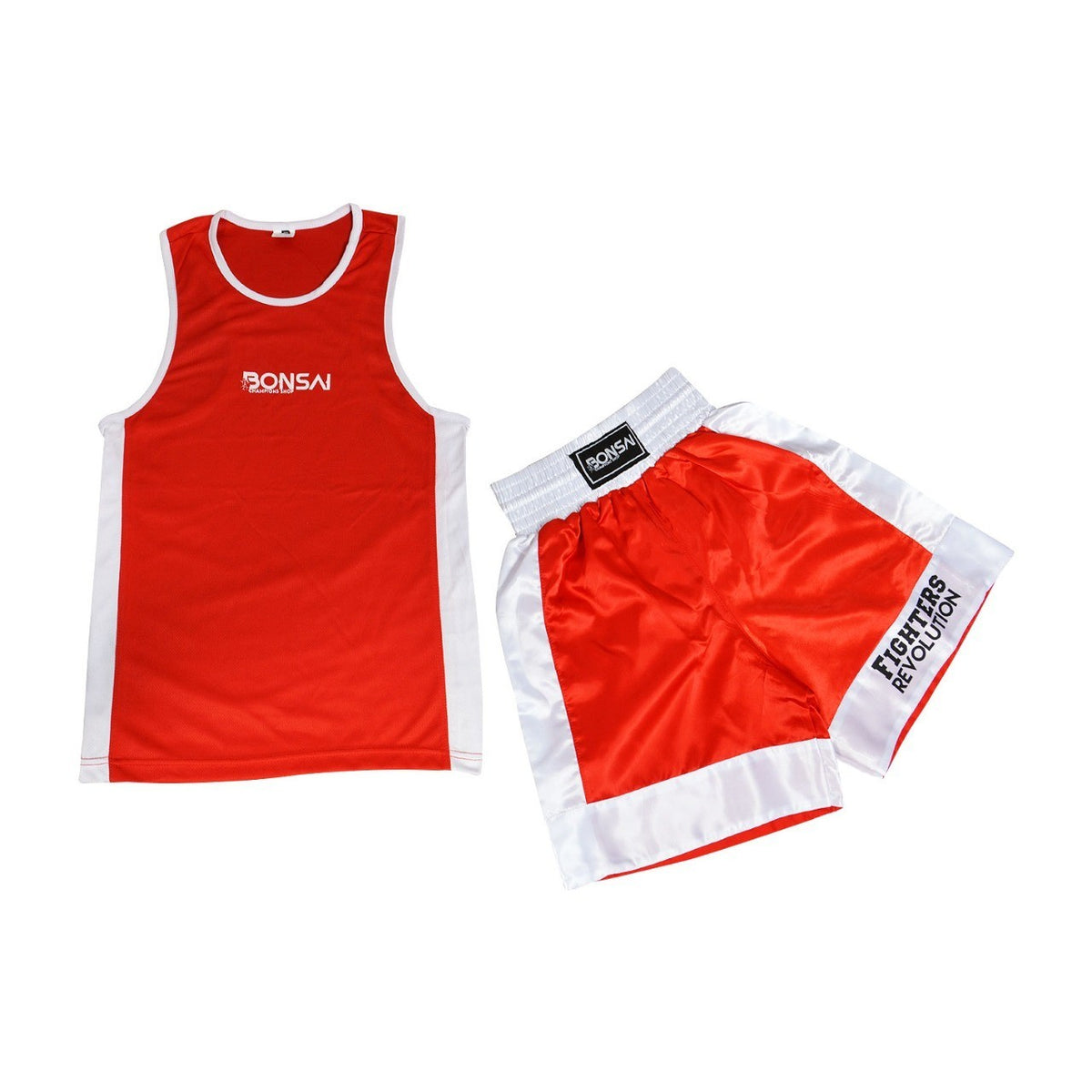 Kids Boxing Shorts & Top Set - 2-Piece Satin Martial Arts Training Outfit