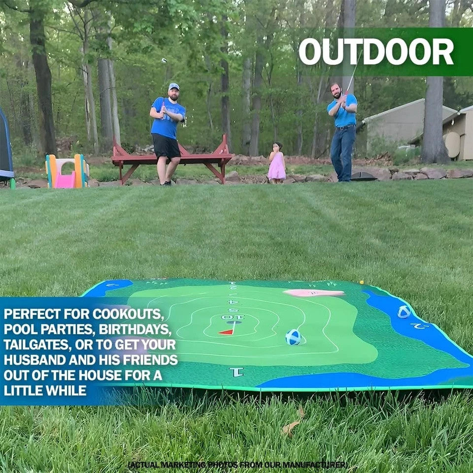 Golf Chipping Game 4x6 Ft Chip Off Challenge & Stick Game - BYOC