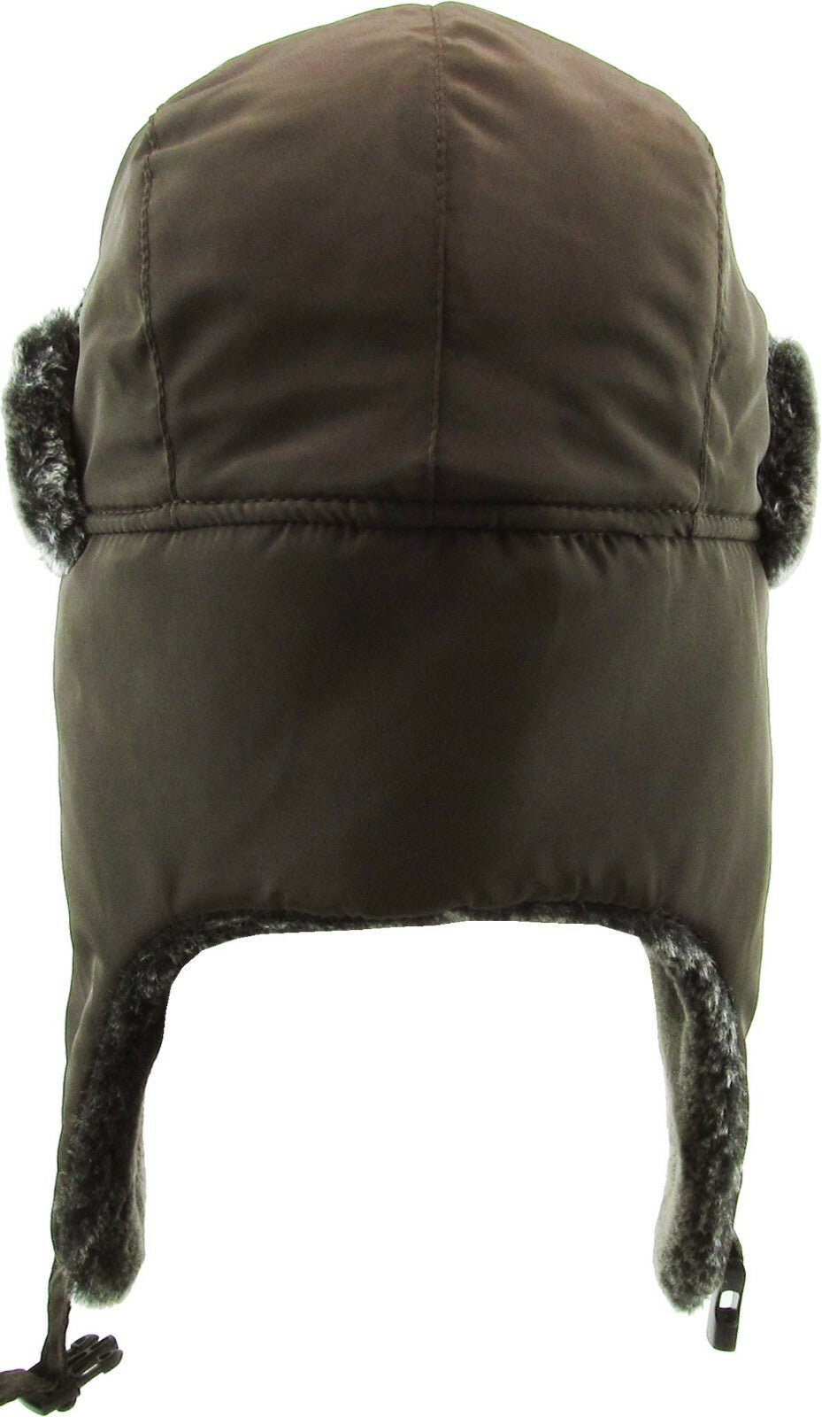 Solid Camo Soft Fur Aviator Trapper Winter Hat Ski Warm Cap