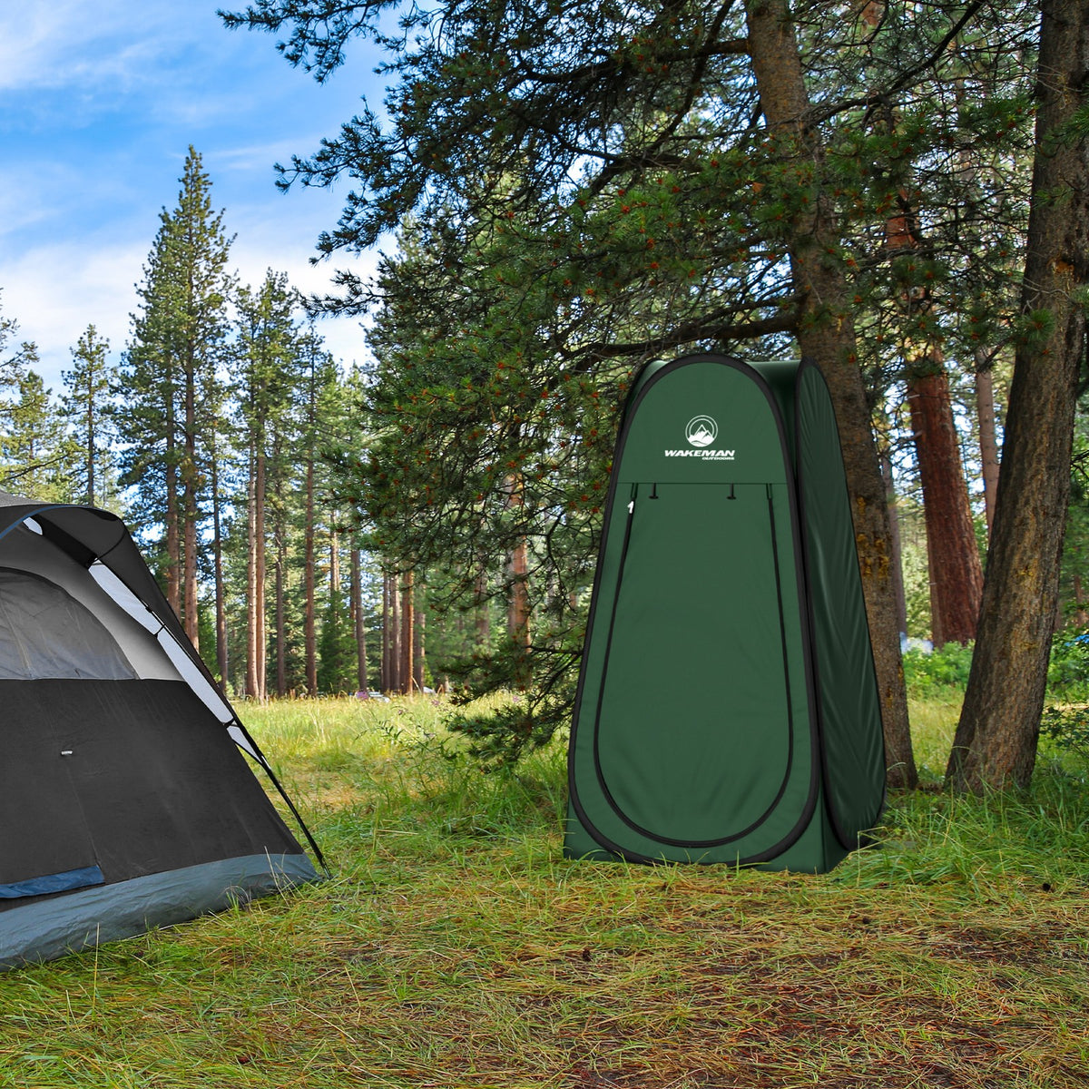 Pop Up Privacy Shower Tent with Removable Bottom for Camping & Outdoor Use