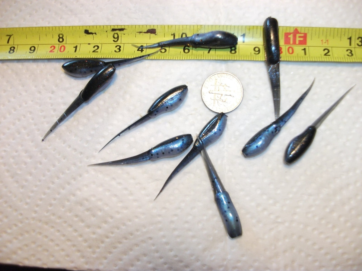 3/4-Inch Soft Plastic Minnow Grubs for Crappie & Bass Fishing - Glitter & Scented Baits