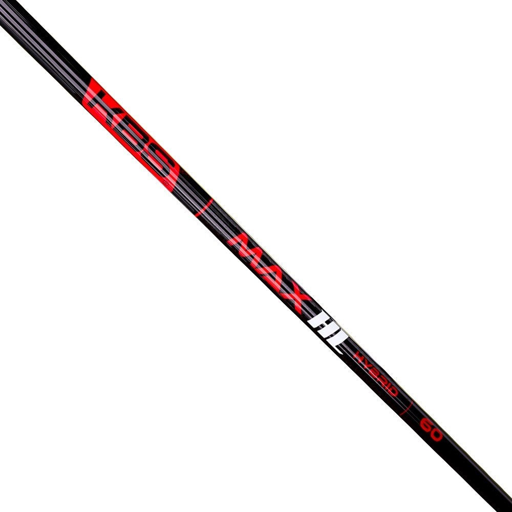 Graphite Golf Shaft Uncut Hybrid Flex & Weight Options - Black .370 Tip