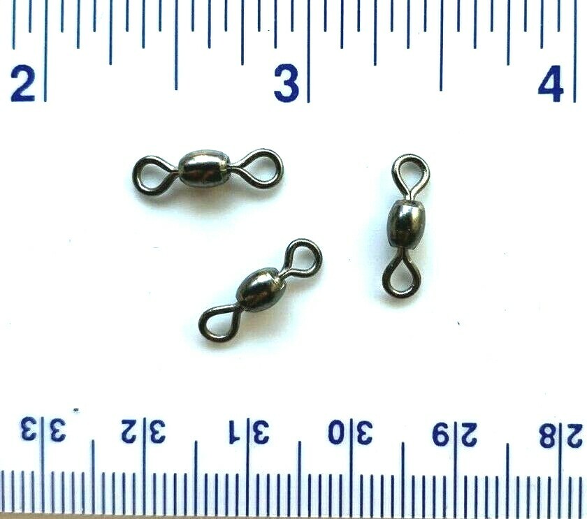 Heavy Duty Fishing Swivels Size 5 Black Nickel 74# Test Pack of 1000
