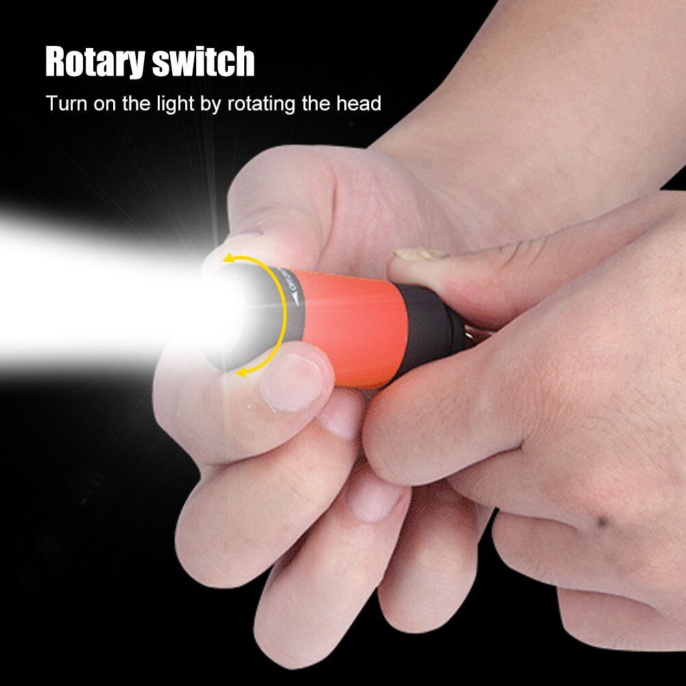 Mini USB Rechargeable LED Flashlight Keychain Portable Torch Black