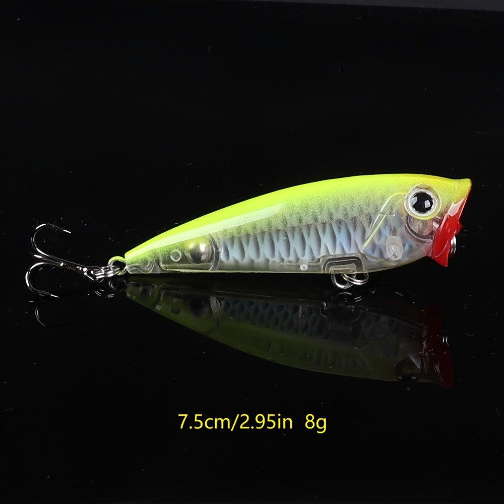 10pcs Popper Fishing Lures Topwater Hard Bait Swimbaits for Freshwater & Saltwater