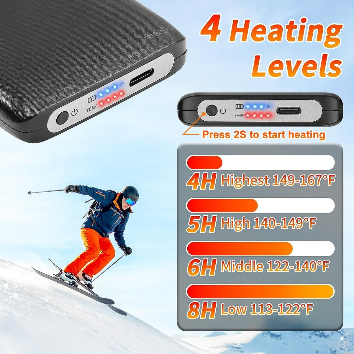 Rechargeable Heated Gloves and Socks Set - USB Winter Thermal Wear