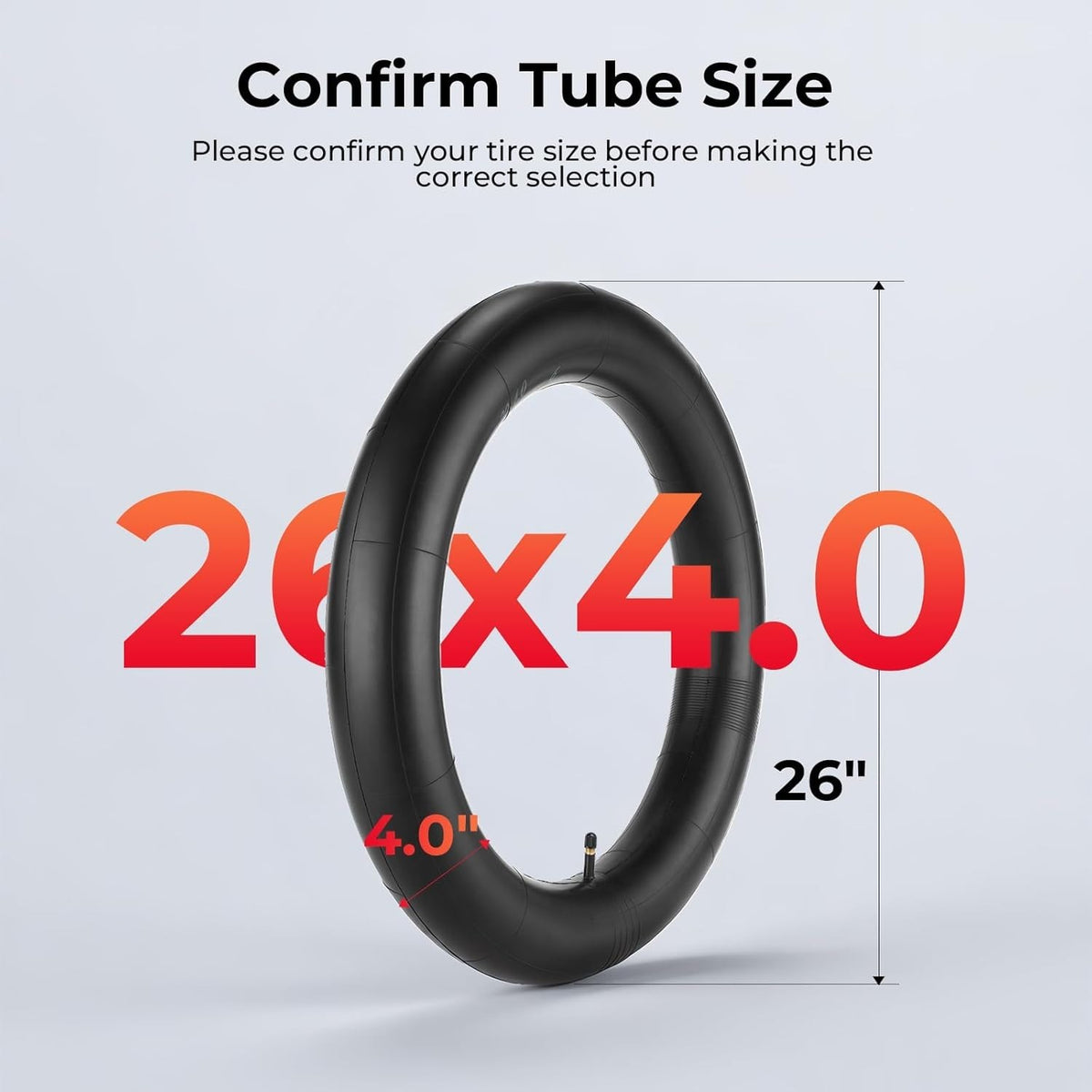 26x4.0 Fat Bike Inner Tubes with Schrader Valve - 2 Pack for E-Bikes & Mountain Bikes