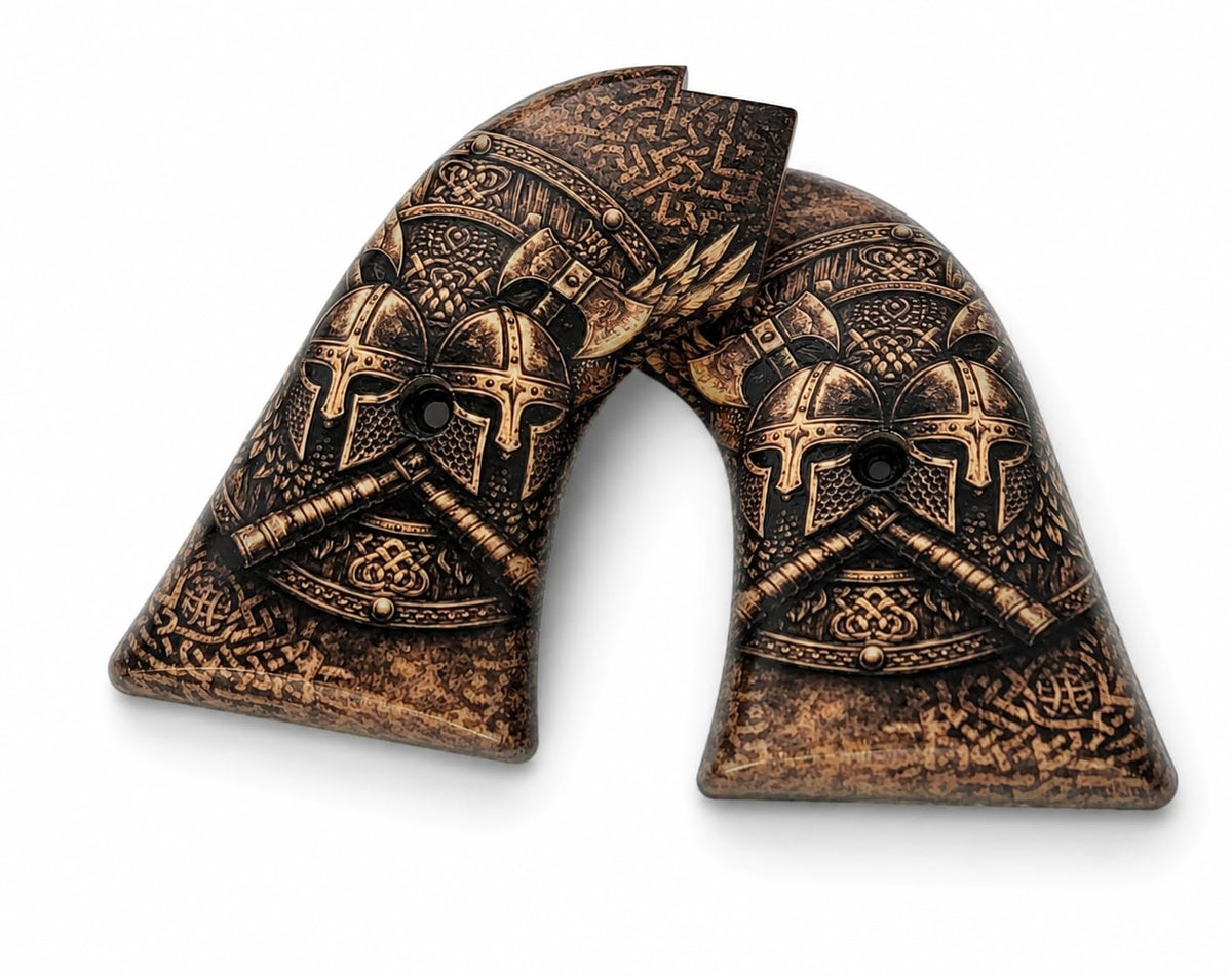 Heritage Rough Rider Gun Grips with Crusader Helmet Artwork for .22 LR & Magnum Revolvers