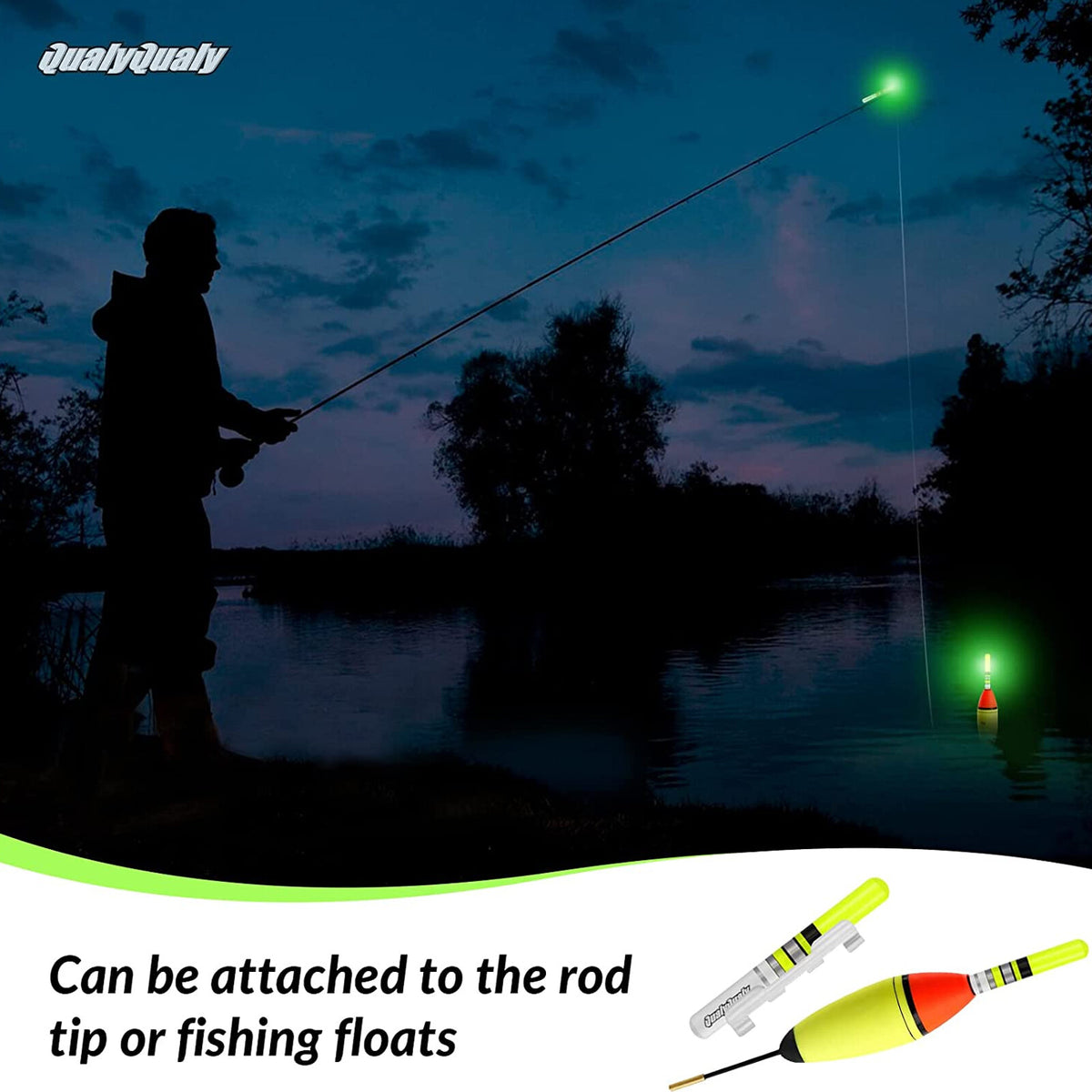 LED Glow Sticks for Fishing 6-Pack Night Fishing Light Up Floats with Batteries