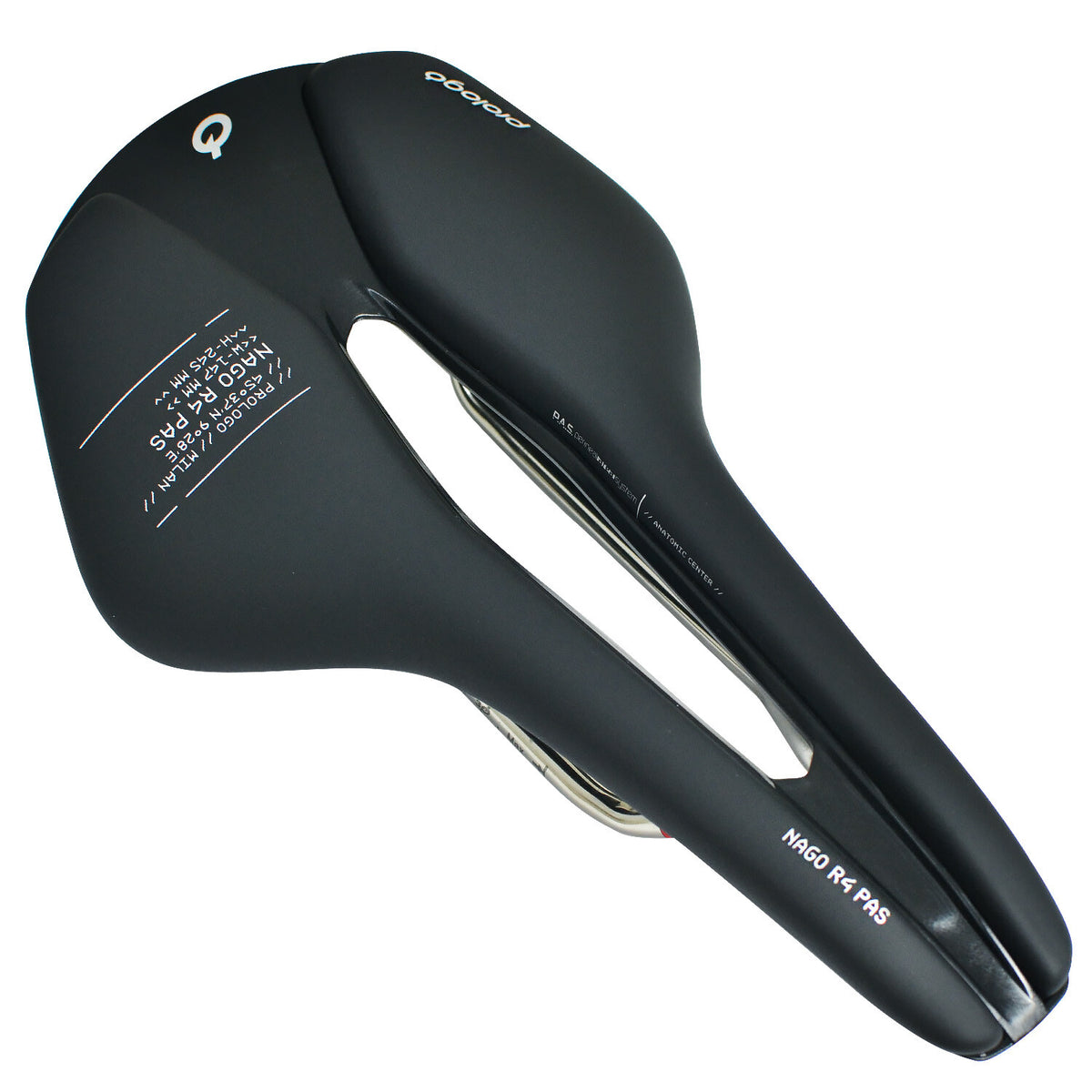 Prologo Nago R4 PAS Road Saddle - TiroX Rail, Black, 245x147mm