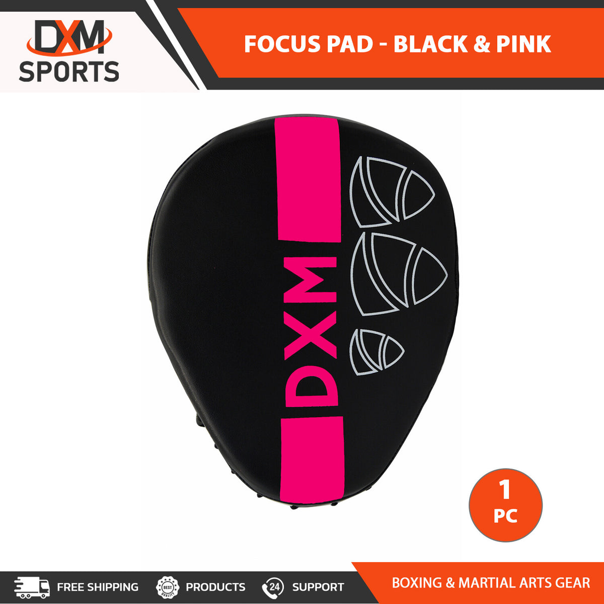 Boxing Focus Punch Mitts for MMA Kickboxing & Muay Thai Training - Black Pink