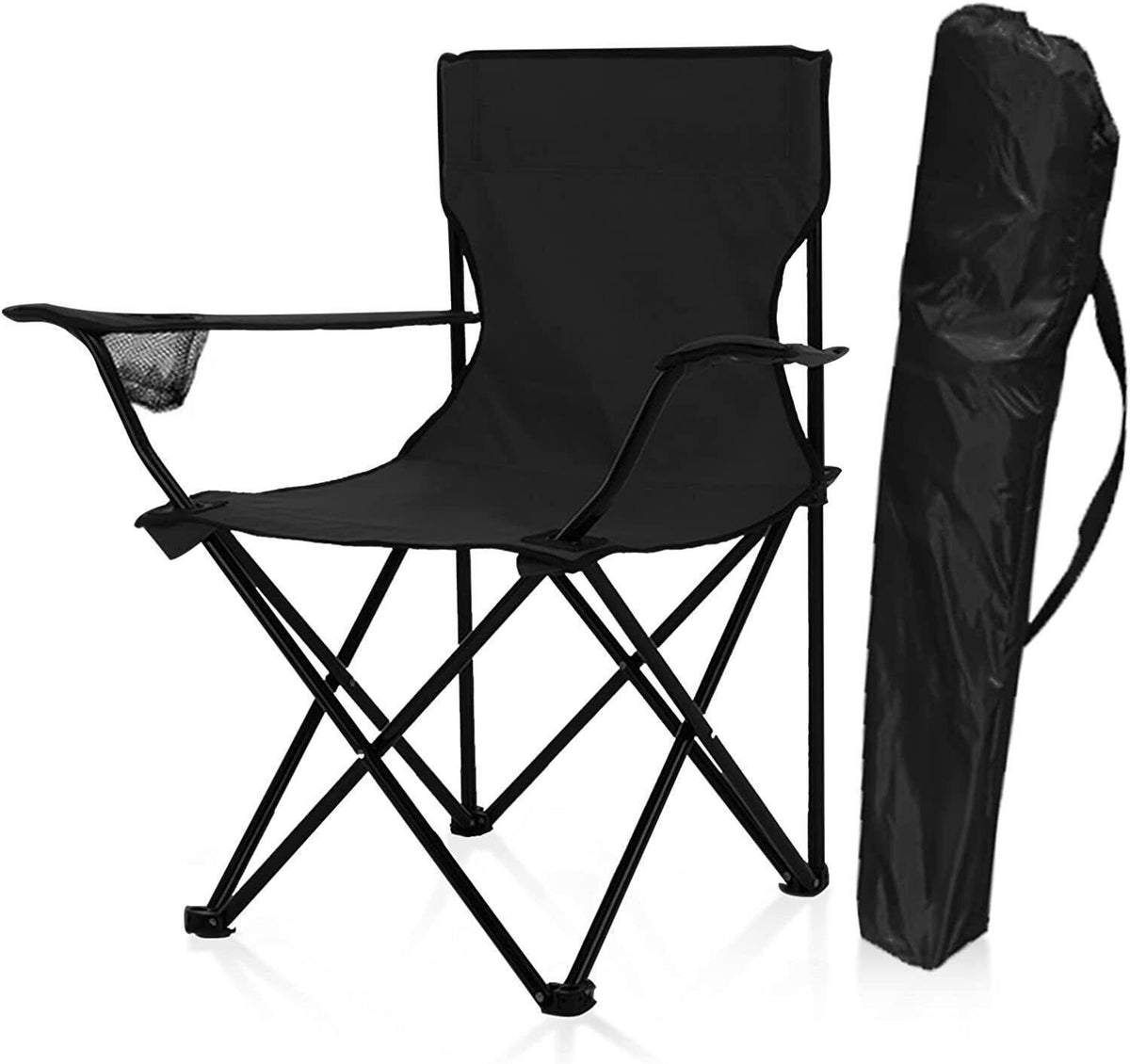 Heavy Duty Portable Folding Camping & Beach Chair with Cup Holder