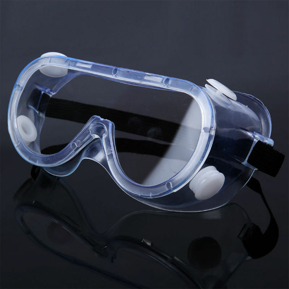 Protective Safety Goggles for Lab Work & Chemical Use - Clear Lens, Adjustable Strap