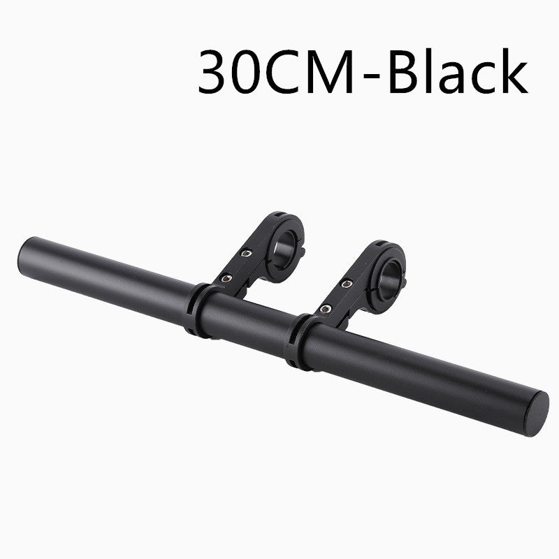 Bicycle Handlebar Extender Bar - 10cm, 20cm, 30cm Black Alloy Mount