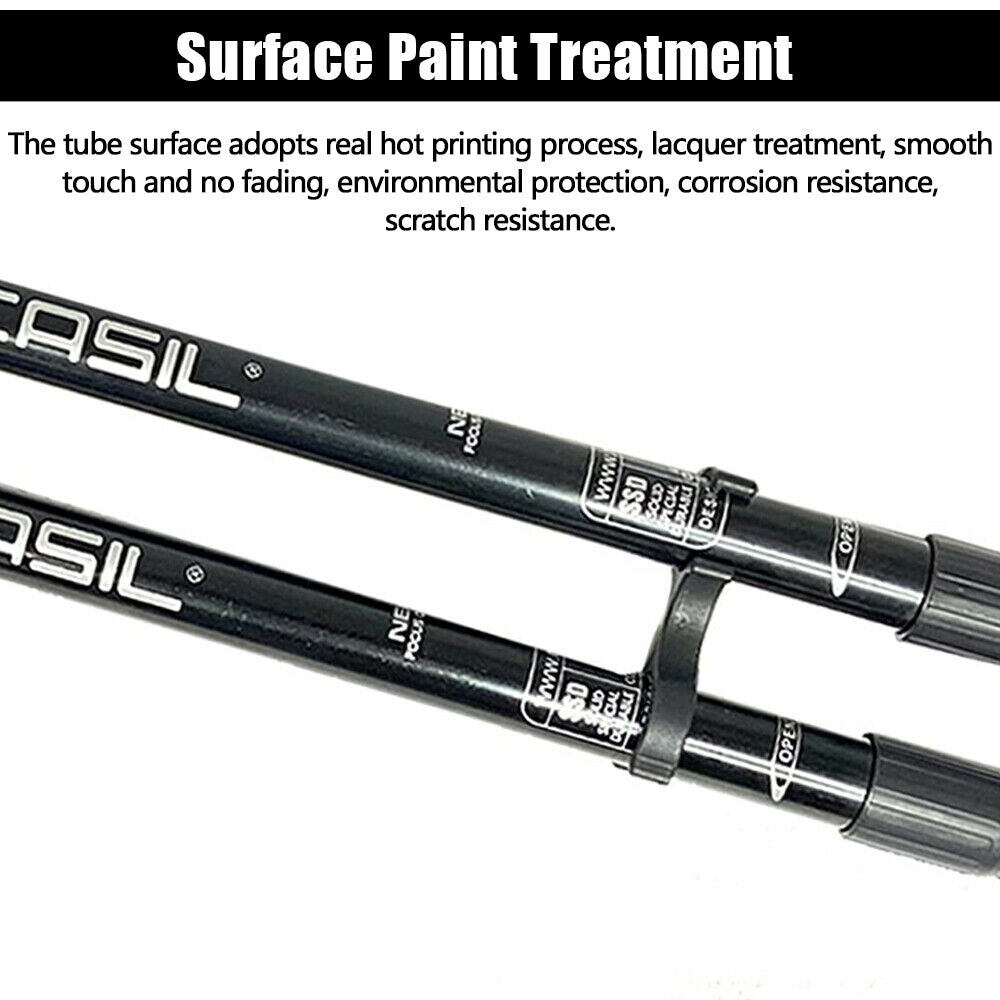 2X Adjustable Hiking Trekking Poles Nordic Walking Sticks Anti-shock Alpenstock