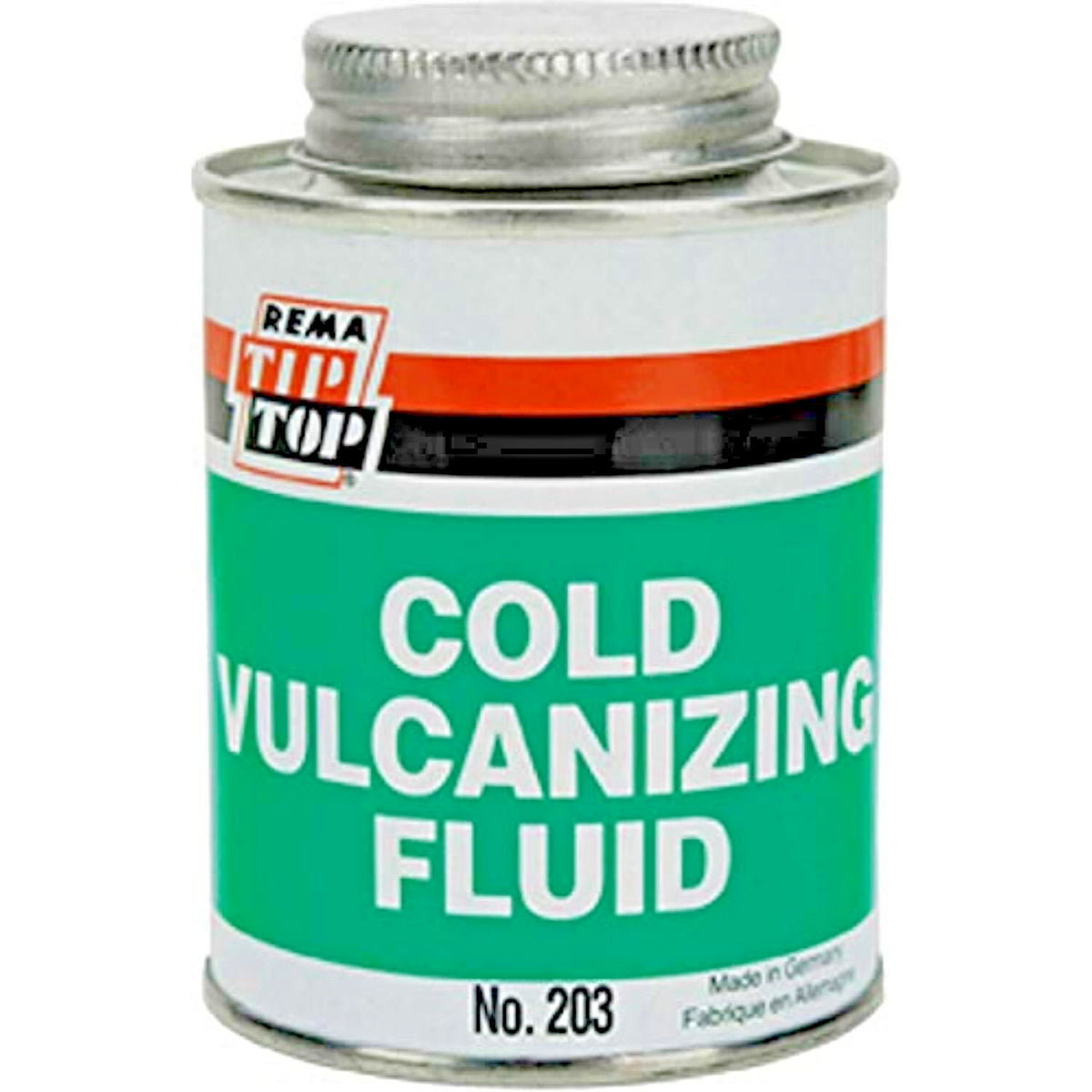 Vulcanizing Fluid - 8oz Tire Tube Patch Cement with Brush Can - Rubber Repair Adhesive