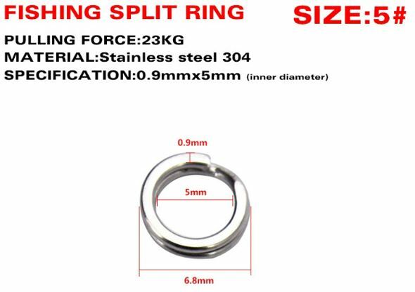 200PCS Stainless Steel Fishing Split Rings Assorted Sizes for Heavy Duty Fishing