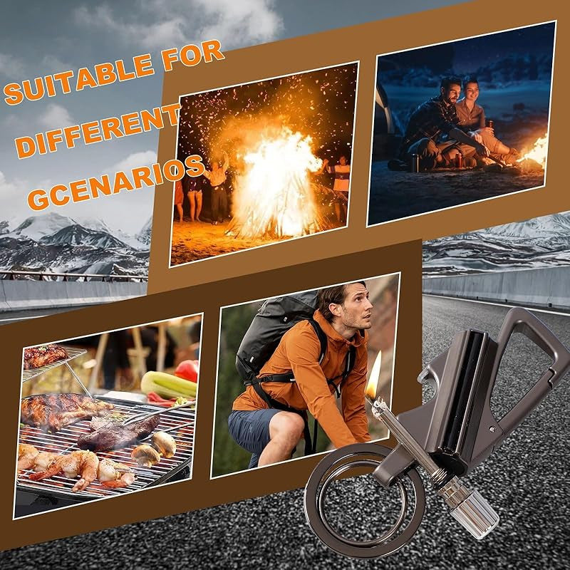 Portable Windproof Waterproof Match Lighter with Keychain Bottle Opener