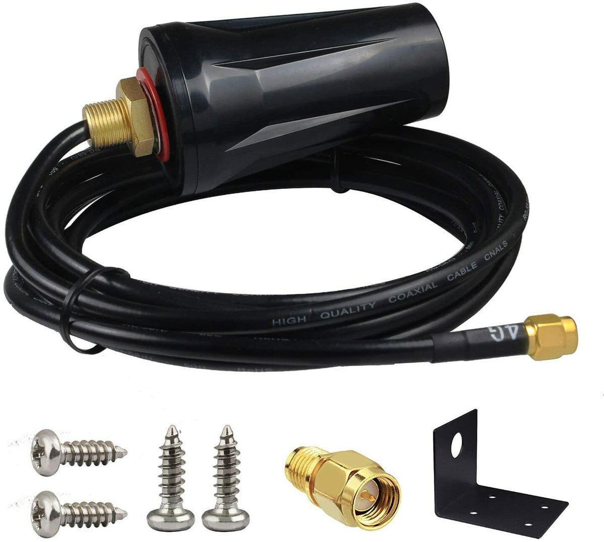 Long Range Cellular Antenna with 10ft RG58 Cable for Trail Cameras & Security