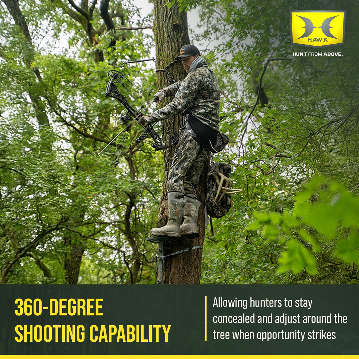 Hawk Helium Small Tree Stand Platform - Lightweight Hunting Gear 10x6"