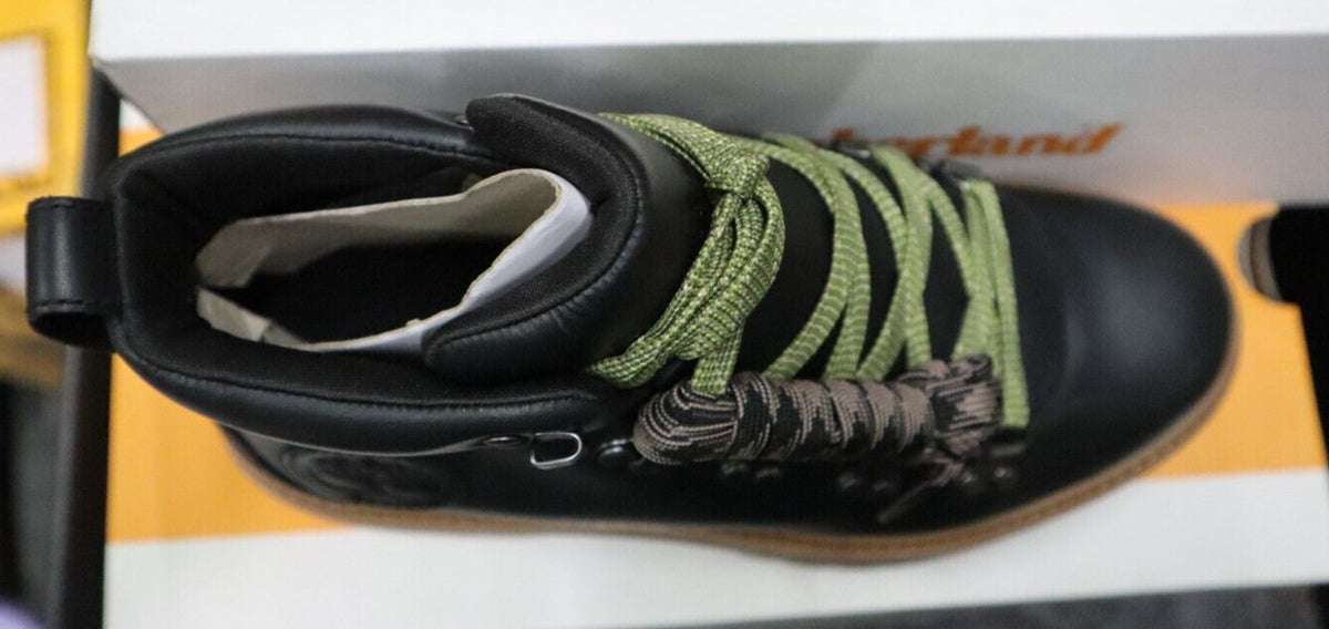 Timberland Mid Lace Boot - Black Full Grain Leather Women's Size 7.5