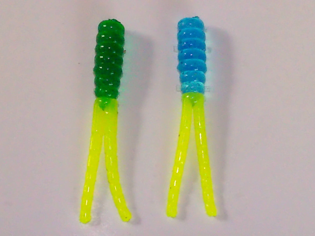 Soft Plastic Fishing Lures Set - 75-2 Inch Crappie Spin Grubs Multiple Colors
