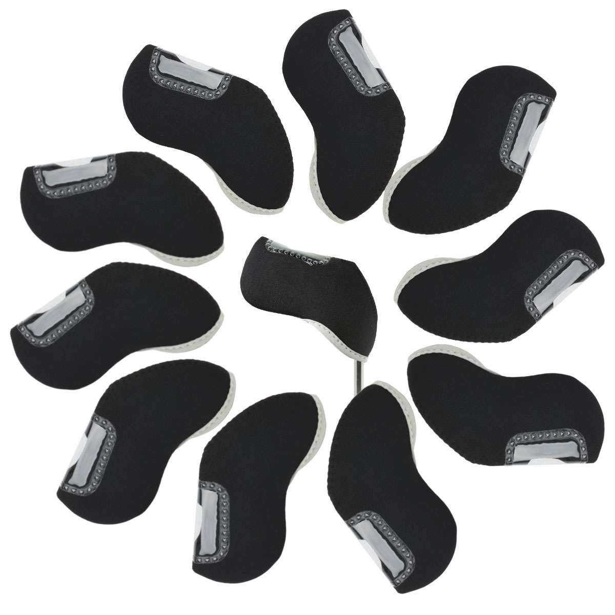 Golf Club Head Covers Set 10pcs Neoprene Iron Protector Covers