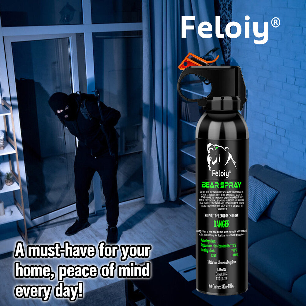 30 Ft Bear Deterrent Spray 11oz with Glow Safety Wedge for Camping & Hiking