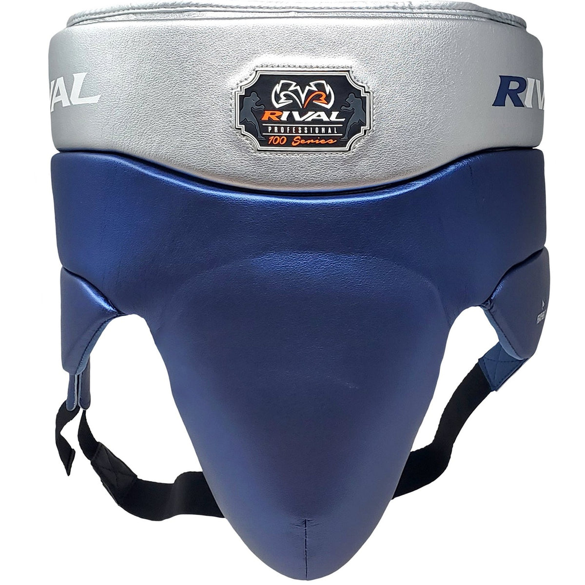 Professional No Foul Groin Protector for Boxing & Martial Arts - Blue/Silver