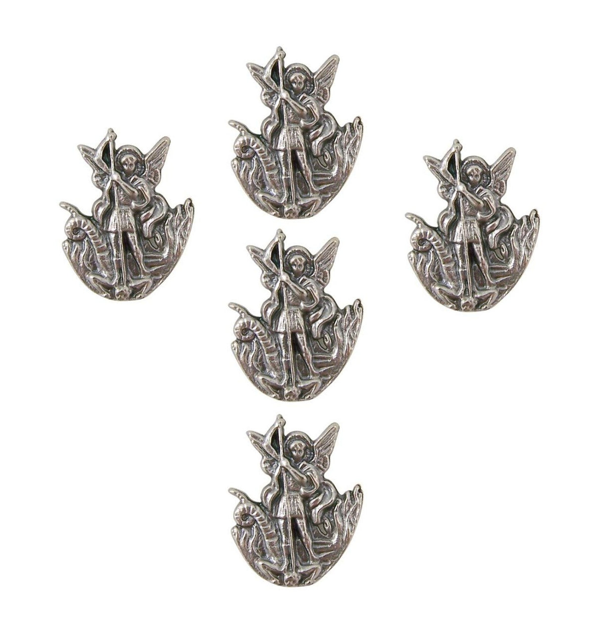 Archangel Saint Michael Lapel Pin Set - 3/4 Inch Metal Pins for Religious Accessories