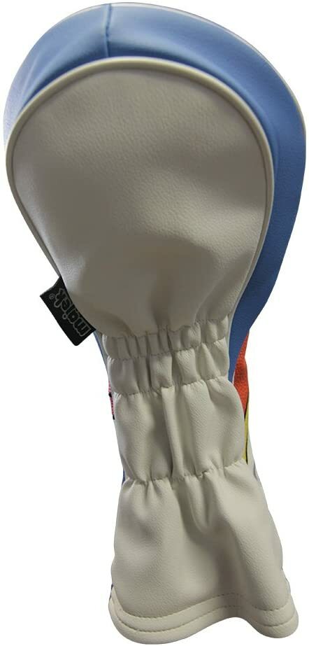 Retro Golf Driver Headcover - Vintage Leather Style Psychedelic Design