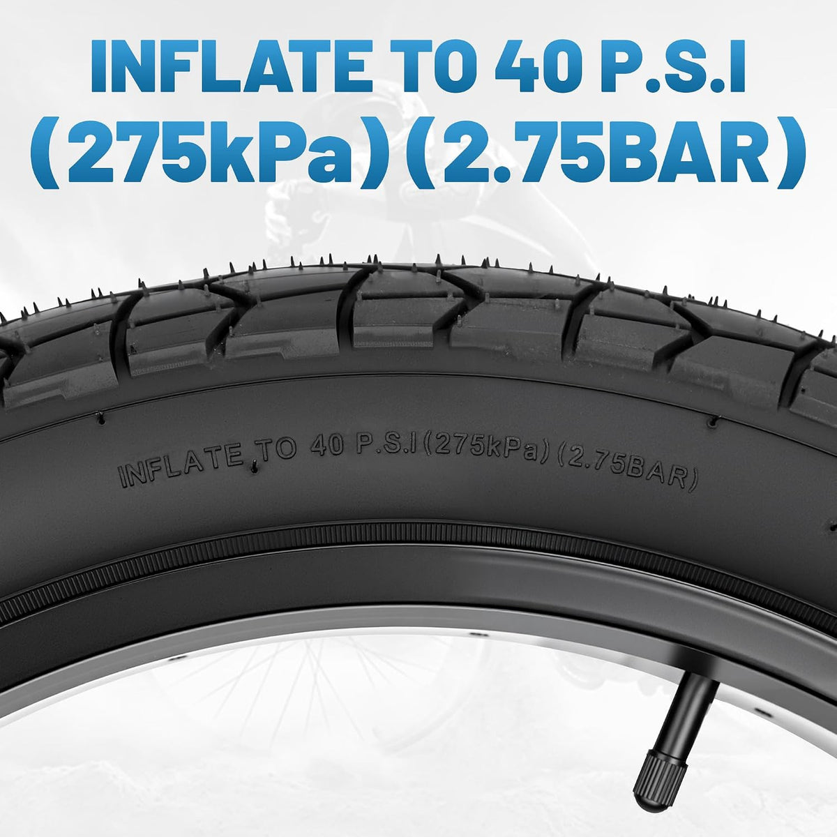 20 Inch Electric Bike Tire 3.0 Heavy Duty Snow Bicycle Tire for Fat Bikes