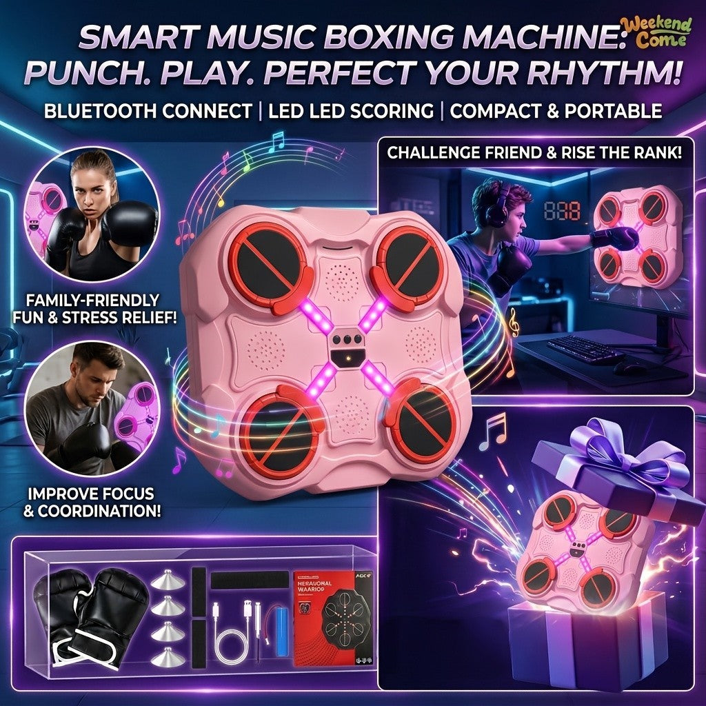 Music Punching Bag for Boxing and MMA Training - Wall Mount Exercise Equipment