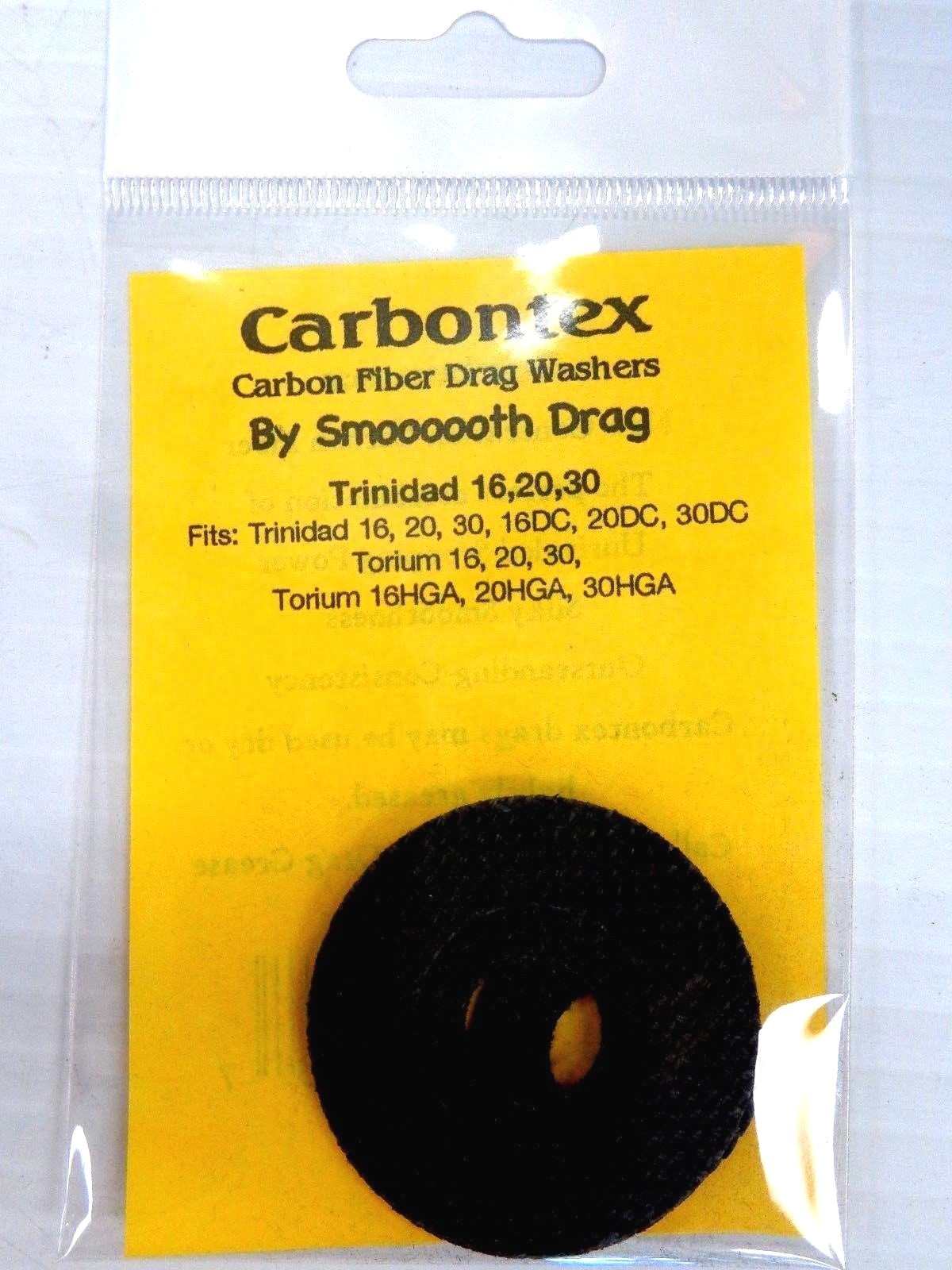 Carbontex Carbon Fiber Drag Washers Set for Shimano Reels - Trinidad & Torium 16-30