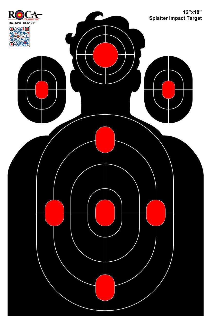 Reactively Impact Target Set - 12x18 Inch Silhouette Shooting Targets, 20 Pack