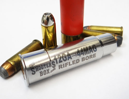 12GA to 44 Magnum Rifled Shotgun Adapter - Chamber Reducer for Break-Open Shotguns