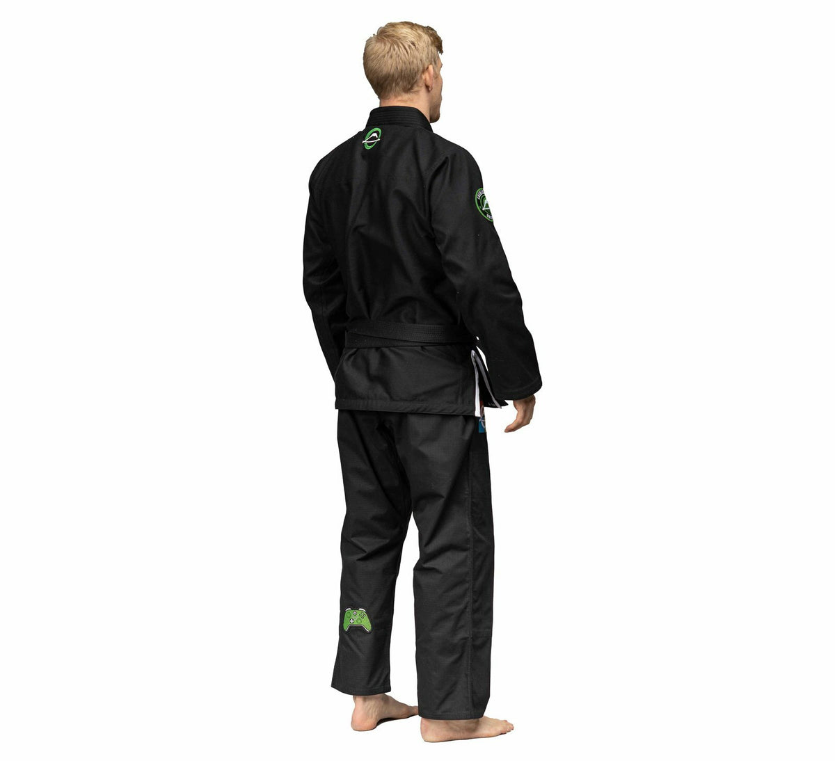 Lightweight Mens Jiu-Jitsu Gi - Gamer Series, Black & Green - Fuji Suparaito