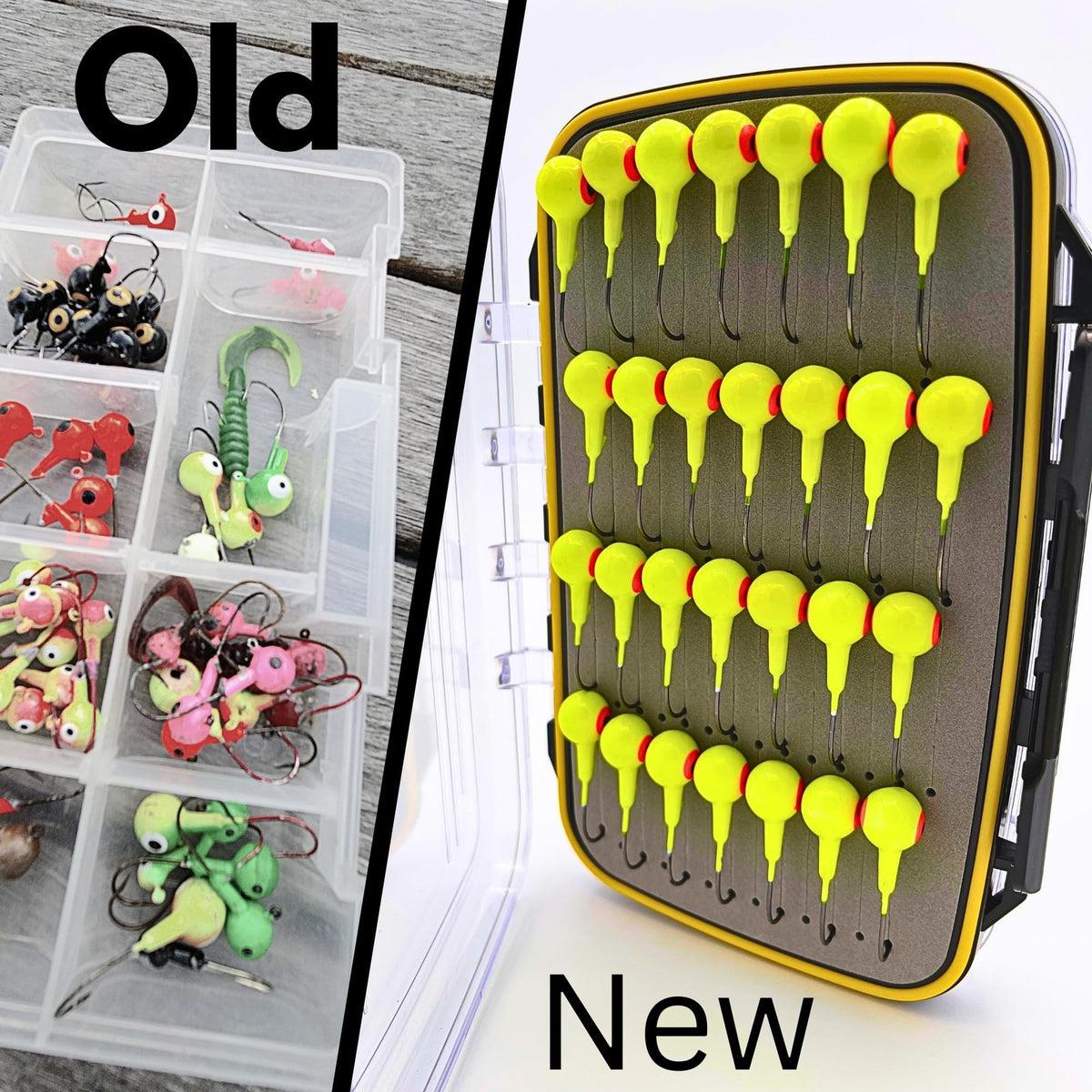 Deep Waterproof Fishing Tackle Organizer for Jigs & Lures - Large Double Sided Storage Box
