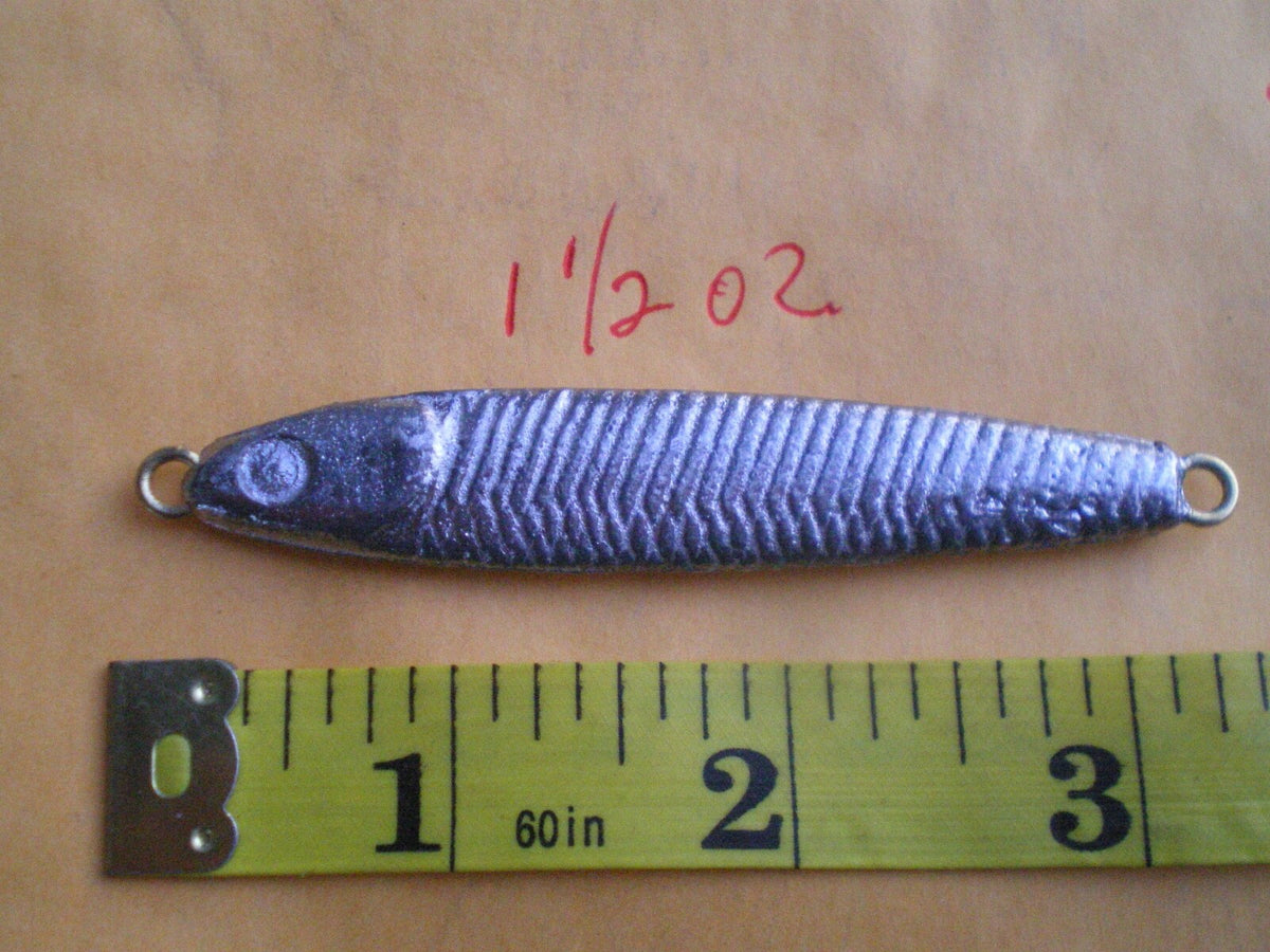 10 Pcs Unpainted Lead-Free Herring Minnow Fishing Jigs 1.5 Oz Saltwater Freshwater