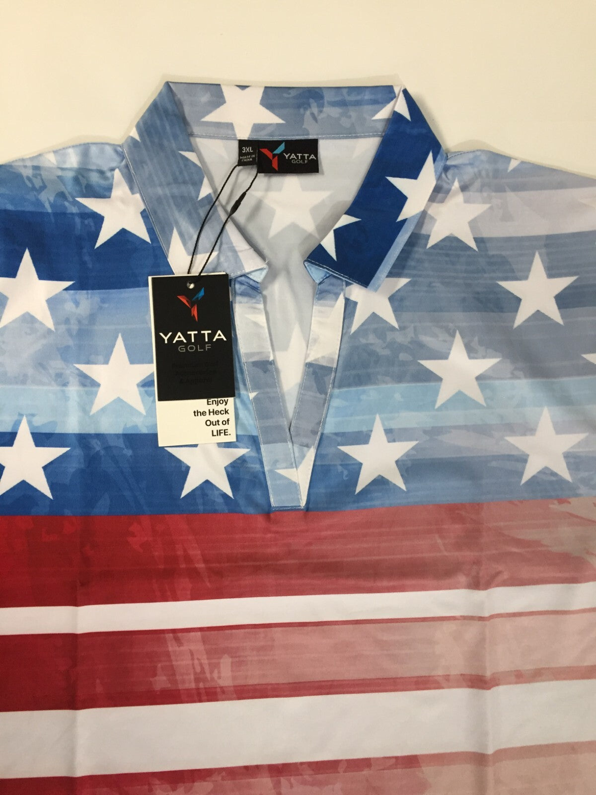 Women's Patriotic Golf Polo Shirt - Red, White, Blue USA Flag Performance Top 3XL