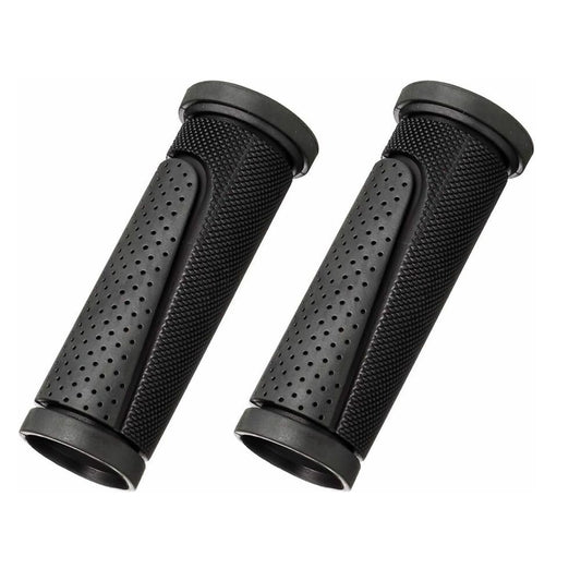 Bike Handlebar Grips Set - 90mm Rubber Non-Slip Black Cycling Accessories