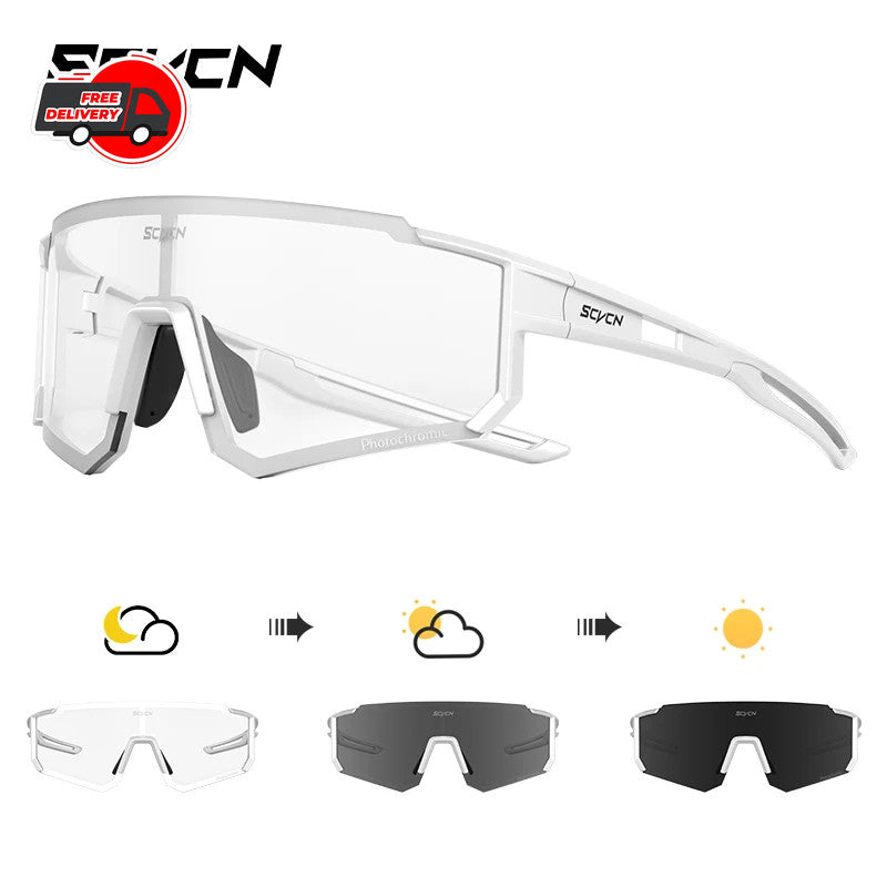 Photochromic Cycling Sunglasses UV400 Men Women UV Protection Bike Glasses