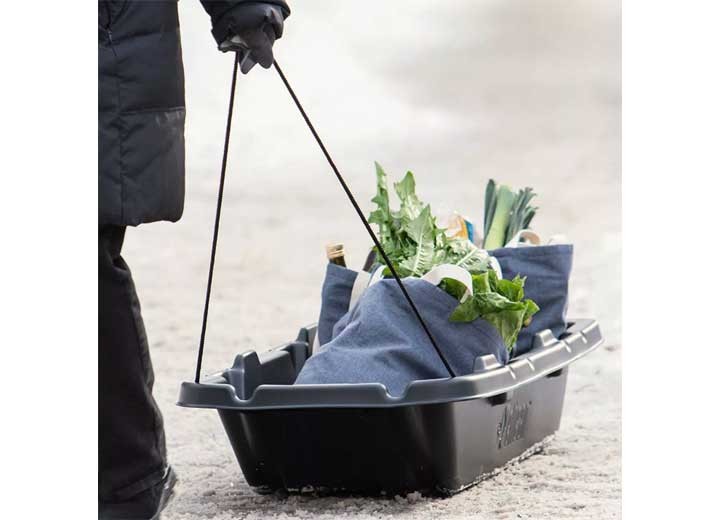 Heavy-Duty Utility Sled for Hauling and Outdoor Adventures - Black