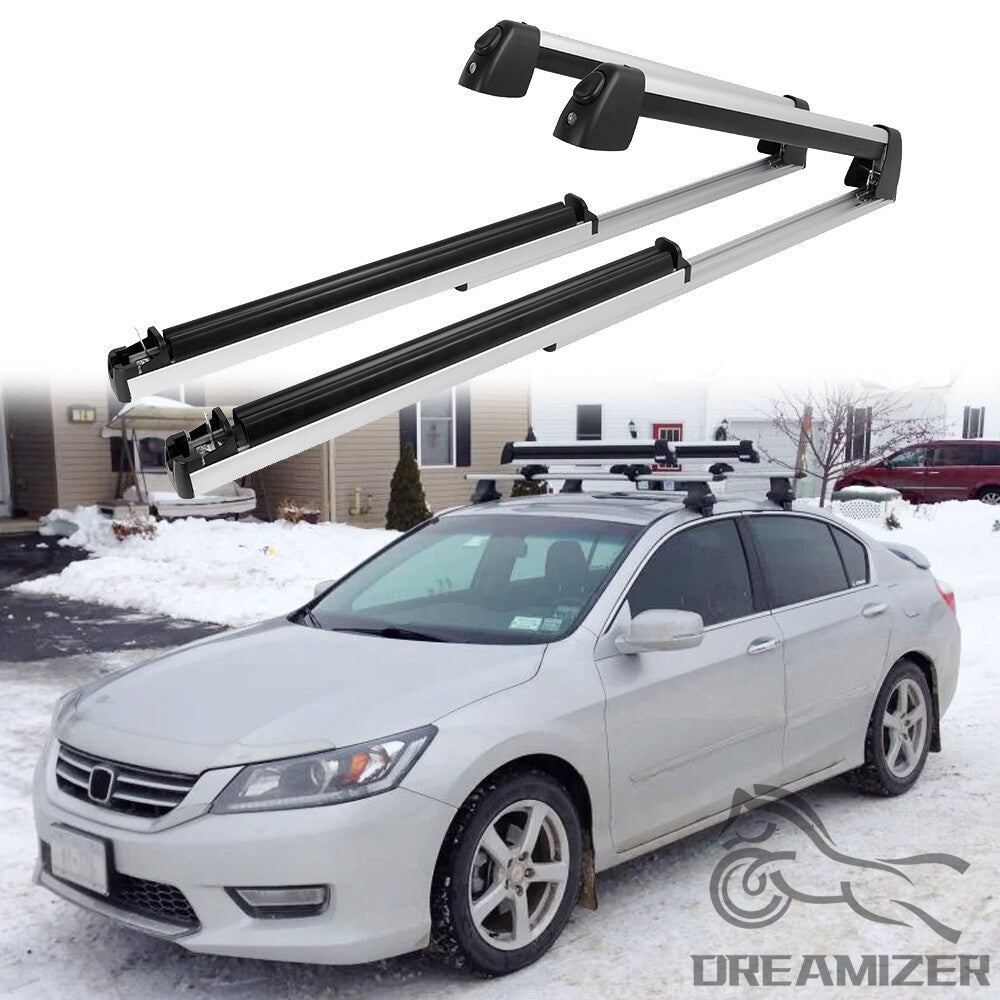 Roof Mounted Ski and Snowboard Carrier Cross Bar with Lock for Honda Accord