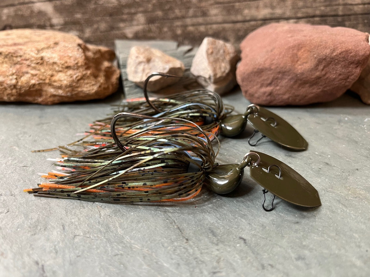 Custom Vibrating Bladed Jigs for Bass Fishing - Multiple Colors & Weights