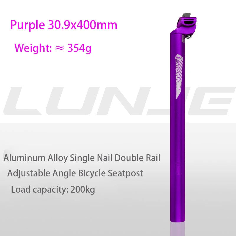 Aluminum Alloy Bicycle Seatpost 400mm MTB Mountain Bike Compatible Sizes